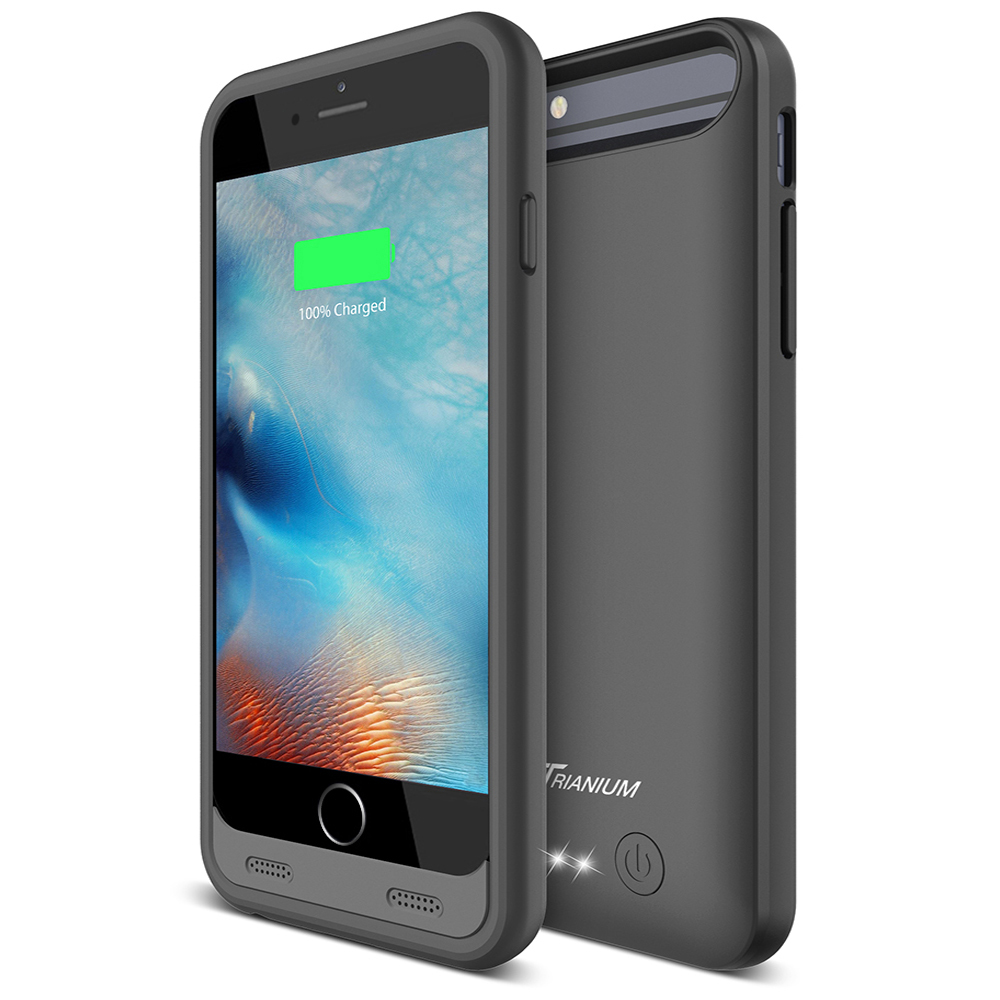 pint Flipper udskille Atomic S Battery Case for iPhone 6 Plus / iPhone 6S Plus 5.5″ – [Black /  Black]