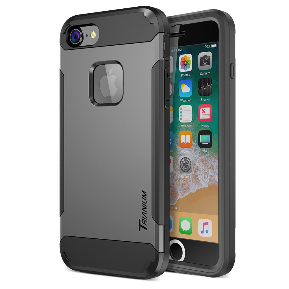 スマートフォン/携帯電話 スマートフォン本体 Trianium [Duranium Series] for iPhone 8 w/ Holster- Gunmetal