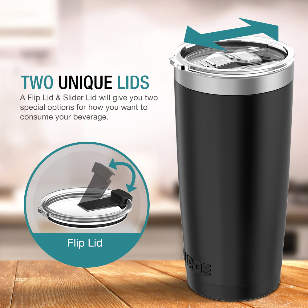 20 Oz Stainless Steel Skinny Tumbler Double Wall Vacuum Insulated Classic Water Tumbler Cup with Lid Travel Mug Unbreakable Wate Bottle